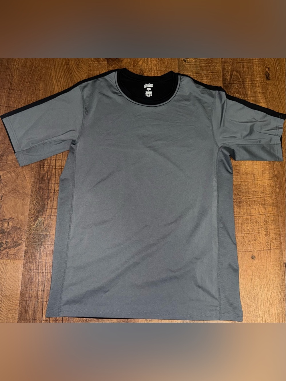 Eastbay Men's Short Sleeve Performance Tee in Gray with Black Trim